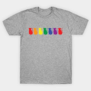 Colorful Cats Pride Rainbow T-Shirt